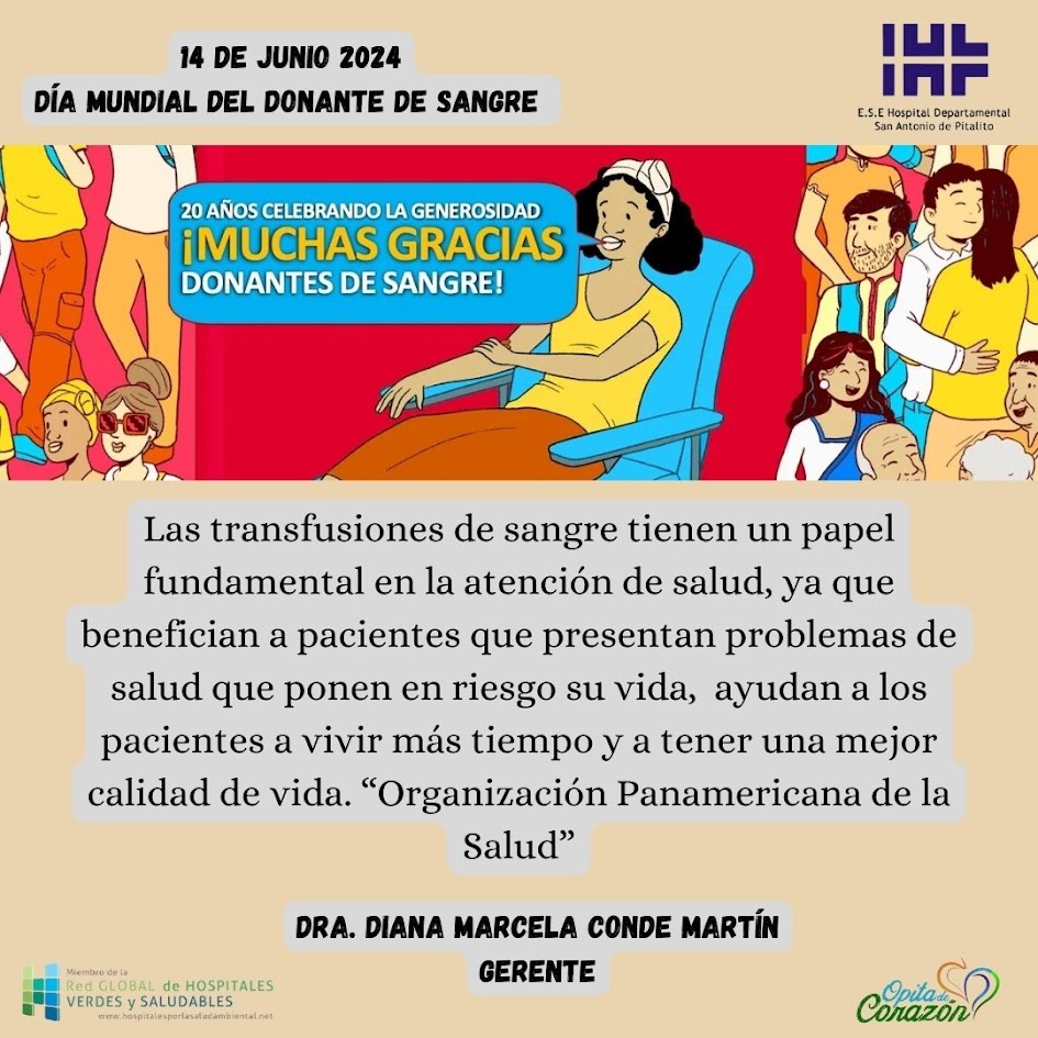 Día Mundial del Donante de Sangre (14 de Junio)