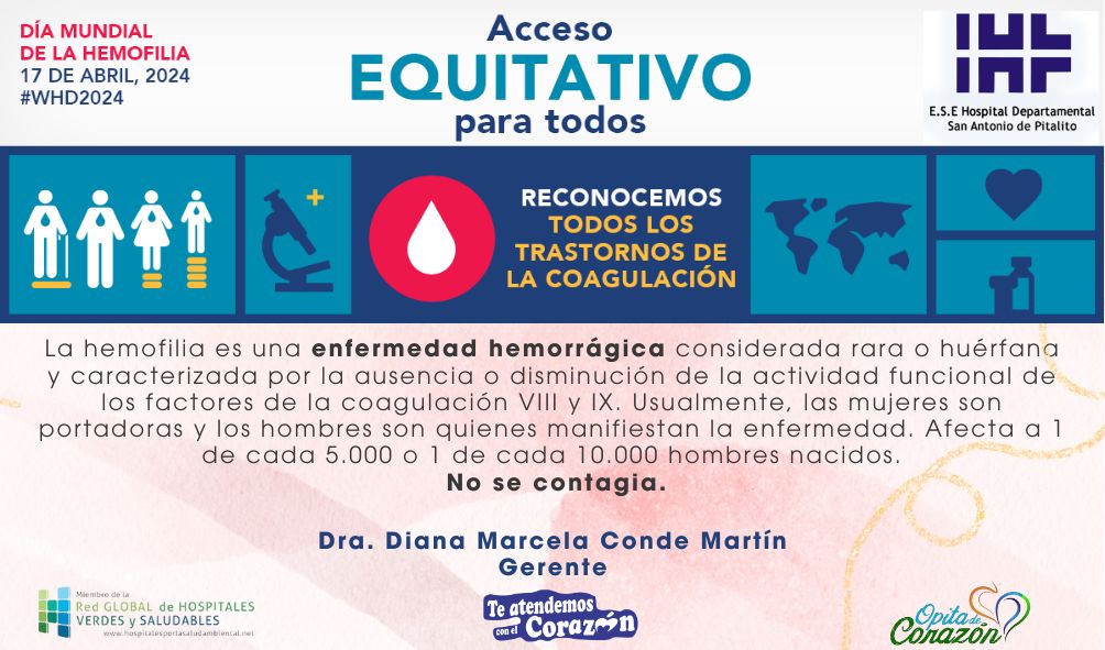 DÍA MUNDIAL DE LA HEMOFILIA (17 DE ABRIL)