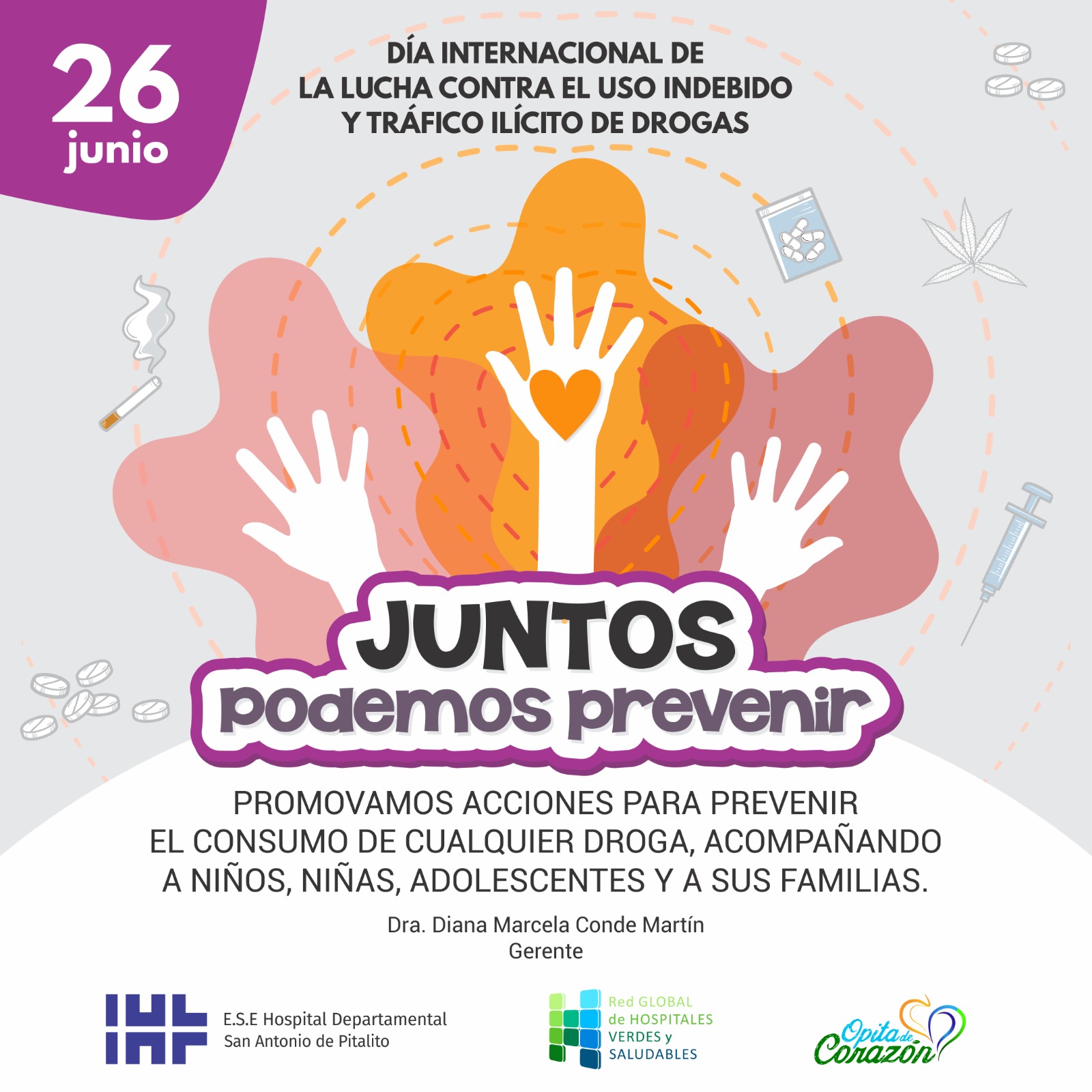 Día Internacional de la Lucha Contra el Uso Indebido y Tráfico Ilícito de Drogas.