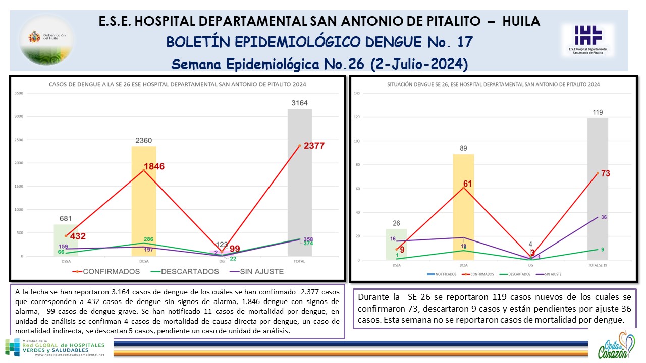 Boletín Epidemiológico Dengue No. 17 (2 de julio de 2024)