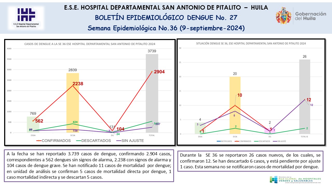 Boletín epidemiológico Dengue N. 27