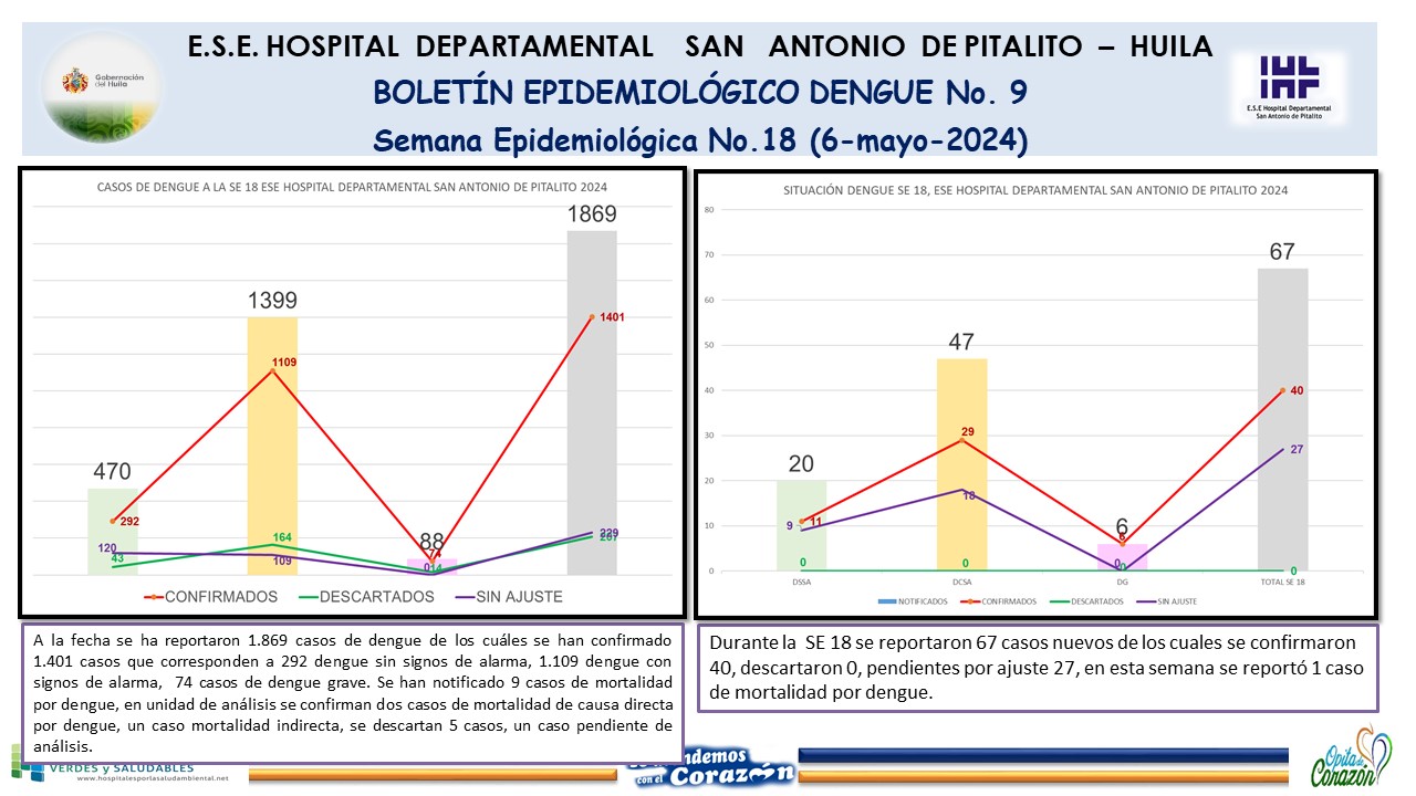 Boletín Epidemiológico Dengue No. 9 (6 Mayo 2024)