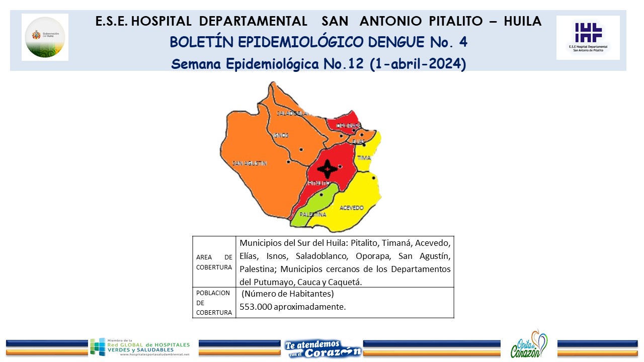 Boletín Epidemiológico Dengue No. 4 (1 Abril 2024)